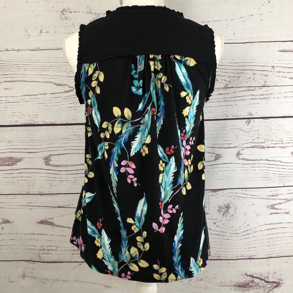 MEADOW RUE Floral Ruffle Tie Top - Picture 5 of 7